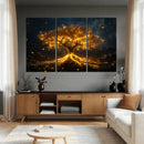 Golden Tree of Life Canvas Wall Art Print - Majestic Glowing by MyGreatCanvas | Canvas Wall Art Prints | Photo Prints & Wall Decor