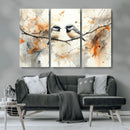 Abstract Watercolor Chickadee Bird Canvas Wall Art Print - by MyGreatCanvas | Canvas Wall Art Prints | Photo Prints & Wall Decor