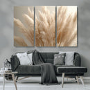 Pampas Grass Canvas Wall Art - Elegant Neutral Decor for
