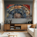 Abstract Tree Ring Wall Art Canvas Print – Colorful Framed