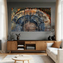 Framed Tree Ring Wall Art - Abstract Colorful Tree Ring Wall