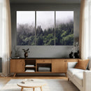 Misty Forest Canvas Wall Art – Serene Triptych Nature Print by MyGreatCanvas | Canvas Wall Art Prints | Photo Prints & Wall Decor