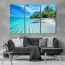 Tropical Beach Wall Art Canvas Print - Serene Ocean