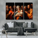 Religious Canvas Wall Art Print - Madonna and Child with