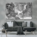 Black White Abstract Canvas Wall Art - Fluid Ink Artwork - by MyGreatCanvas | Canvas Wall Art Prints | Photo Prints & Wall Decor