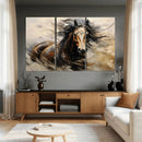 Abstract Horse Wall Art Canvas Print – Large Western