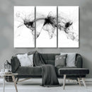 Abstract World Map Wall Art – Framed Geometric Line Canvas by MyGreatCanvas | Canvas Wall Art Prints | Photo Prints & Wall Decor