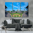 Wrigley Field Chicago Cubs Panoramic Art Multi-Piece Canvas