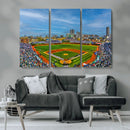 Wrigley Field Chicago Cubs Panoramic Canvas Print –