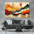 Mid Century Wall Art Print  - Abstract Woodland Print -