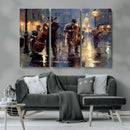 Afro Abstract Jazz Music Wall Art Canvas Print – Colorful