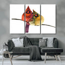 Cardinal Bird Canvas Wall Art - Male and Female Cardinal