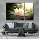 Lotus Flower Wall Art Canvas Print, Water Lily Large Wall
