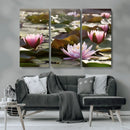 Lotus Flower Wall Art Canvas Print, Water Lily Large Wall