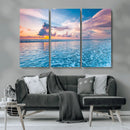 Ocean Sunset Canvas Wall Art Print – Tranquil Seascape