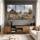 Rustic Autumn Farmhouse Wall Art Canvas Print – Serene