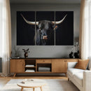 Majestic Longhorn Bull Wall Art Canvas Print – Dark by MyGreatCanvas | Canvas Wall Art Prints | Photo Prints & Wall Decor