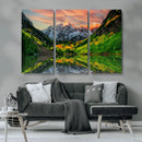 Maroon Bells Lake Wall Art Canvas Print – Framed Majestic
