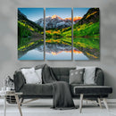 Maroon Bells Lake Wall Art Canvas Print – Framed Majestic