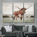 Texas Longhorn Wall Art – Framed Spotted Cattle Canvas by MyGreatCanvas | Canvas Wall Art Prints | Photo Prints & Wall Decor