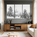 Ski Lift Wall Art – Framed Snowy Mountain Canvas Artwork by MyGreatCanvas | Canvas Wall Art Prints | Photo Prints & Wall Decor