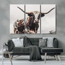Texas Longhorn Wall Art – Framed Spotted Bull Canvas by MyGreatCanvas | Canvas Wall Art Prints | Photo Prints & Wall Decor