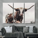 Texas Longhorn Wall Art Canvas Print – Framed Spotted Bull by MyGreatCanvas | Canvas Wall Art Prints | Photo Prints & Wall Decor