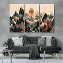 Wood Mountain Landscape Wall Art Canvas Print – Framed