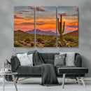 Saguaro Cactus Wall Art Canvas Print – Framed Arizona Sunset by MyGreatCanvas | Canvas Wall Art Prints | Photo Prints & Wall Decor