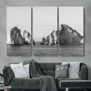 Coastal Wall Art – Framed Black White Ocean Canvas Artwork, by MyGreatCanvas | Canvas Wall Art Prints | Photo Prints & Wall Decor
