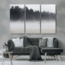 Surfer Fog Wall Art Canvas Print – Framed Foggy Beach Scene by MyGreatCanvas | Canvas Wall Art Prints | Photo Prints & Wall Decor