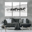 Wild Horses Running Wall Art Canvas Print, Framed Black by MyGreatCanvas | Canvas Wall Art Prints | Photo Prints & Wall Decor