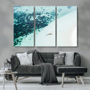 Minimal Beach Wall Art – Framed Ocean Swimming Canvas by MyGreatCanvas | Canvas Wall Art Prints | Photo Prints & Wall Decor