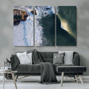 Ocean Wave Wall Art – Aerial Coastal View Canvas Artwork, by MyGreatCanvas | Canvas Wall Art Prints | Photo Prints & Wall Decor