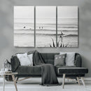Surfer Silhouette Wall Art – Framed Calm Ocean Canvas by MyGreatCanvas | Canvas Wall Art Prints | Photo Prints & Wall Decor