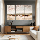 Longhorn Cattle Wall Art Canvas Print – Framed Texas Ranch