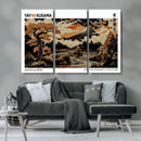 Modern Japanese Wall Art Canvas Print – Framed Abstract