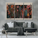 Modern Japanese Wall Art Canvas Print – Framed Abstract