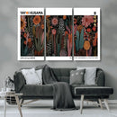 Modern Japanese Wall Art Canvas Print – Framed Abstract