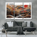 Mount Fuji Wall Art Canvas Print – Framed Abstract Mount