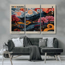 Modern Japanese Wall Art Canvas Print – Framed Contemporary