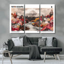Modern Japanese Wall Art Canvas Print – Framed Abstract