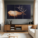Rustic Elk Wall Art Canvas Print – Framed Moody Wildlife Art by MyGreatCanvas | Canvas Wall Art Prints | Photo Prints & Wall Decor