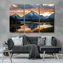 Mountain Sunset Wall Art Canvas Print – Framed Alpine by MyGreatCanvas | Canvas Wall Art Prints | Photo Prints & Wall Decor