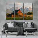 Rustic Barn Wall Art Canvas Print – Framed Grand Teton Park