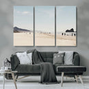Minimalist Beach Wall Art Canvas Print – Framed Coastal
