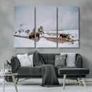 Bison Wildlife Wall Art Canvas Print – Framed Snowy Prairie by MyGreatCanvas | Canvas Wall Art Prints | Photo Prints & Wall Decor
