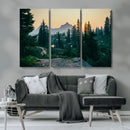 Mountain Wall Art Canvas Print – Framed Forest Serenity