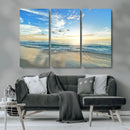 Minimalist Seaside Wall Art Canvas Print – Morning Glow