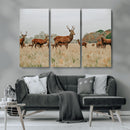 Rustic Deer Wall Art Canvas Print – Autumn Forest Woodland